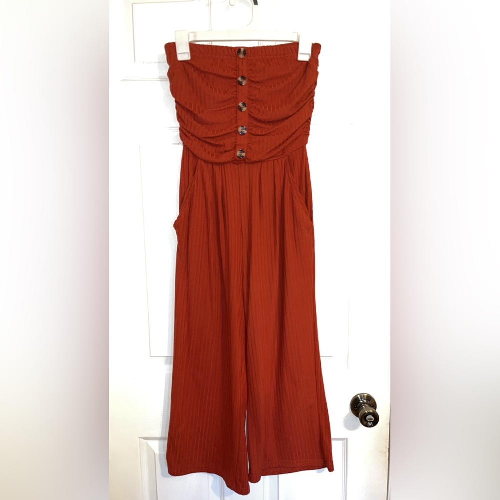 No sleeves high wide leg jumpsuit